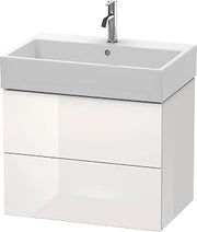Duravit L-Cube Two Drawer Wall-Mount Vanity Unit White