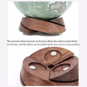 Globe, Cute Elegant Premium Decorative Creative with Black Walnut Base 10 Inch Diameter Clear Text Marking by SYUKMH – One Size, resin, World Globe E, Model VXVVAYCBA