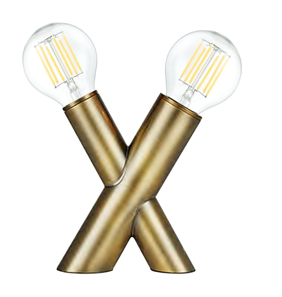 Temora 2 Light Table Lamp - Aged Brass by Dainolite – Metal, Aged Brass, Model TMA-71T-AGB