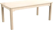 Flash Furniture Bright Beginnings Commercial Rectangular Classroom Table - Wooden Preschool Activity Table - Greenguard Certified Wood - 23.5" W x 47" D x 18" H, Beech