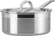 Hestan ProBond Collection - Professional Clad Stainless Steel Sauce Pan, Induction Cooktop Compatible, 3 Quart