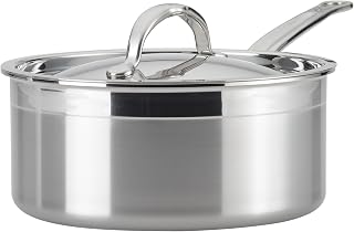 Hestan ProBond Collection - Professional Clad Stainless Steel Sauce Pan, Induction Cooktop Compatible, 3 Quart