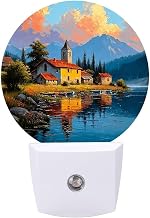 Night Light, Plug-in Night Lights, Lakeside Town Scenery