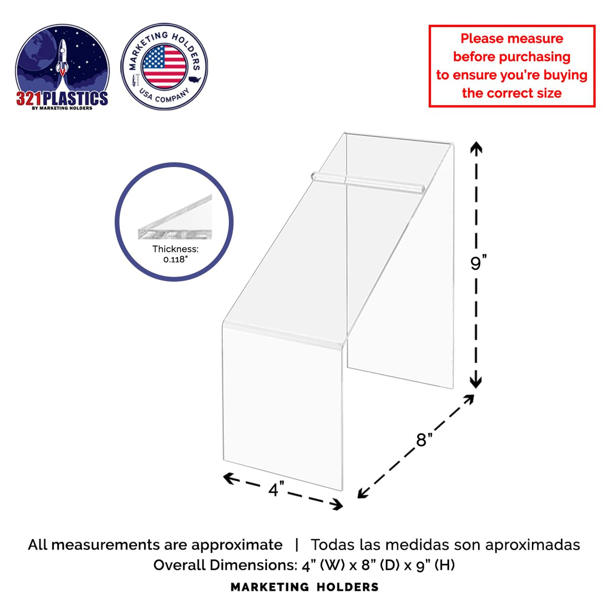 Retail Resource 6 / 9"H / Clear Categories