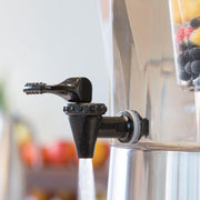 Service Ideas 5 Gallon / Brushed / Round Iced Beverage Dispensers