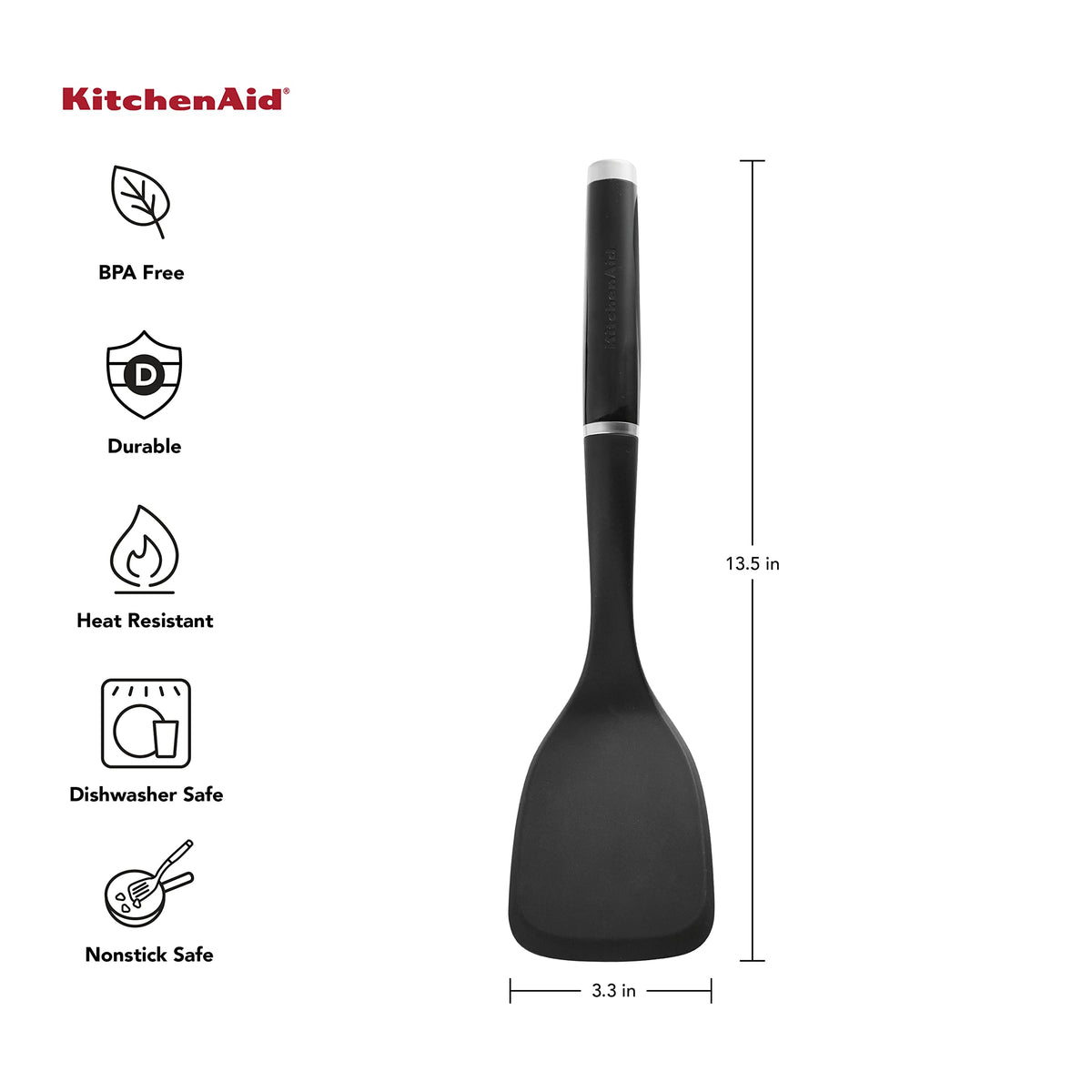 KitchenAid Black / One Size / Classic Spatulas