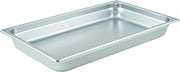 Winco Full Size Silver Metal Steam Pan, Anti-Jam (Set of 12)
