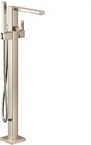 Moen S905BN 90 Degree One-Handle Freestanding Floor Mount Tub Filler with Handshower, Brushed Nickel