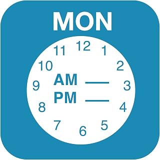 DayMark Safety Systems ToughMark IT1145311 Repositionable Clock Label, MON, .75" x .75" Blue, Roll of 2000