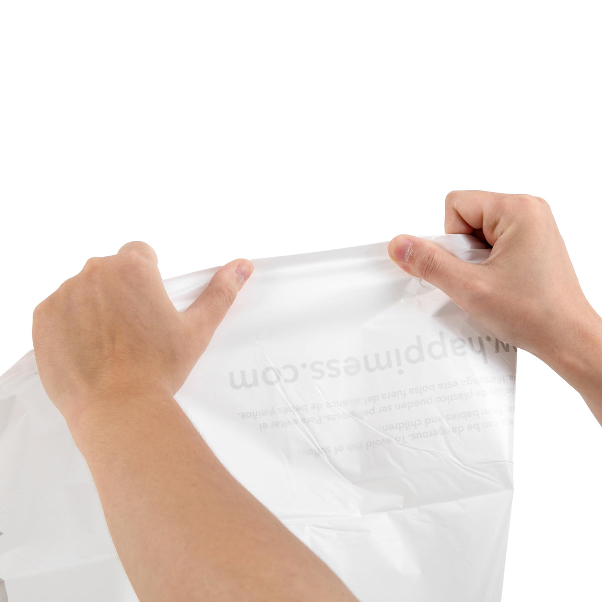 happimess White / 100 Count (Pack of 1) / 30.0 gallons Trash Bags