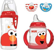NUK Sesame Street Transition Bundle, Active Cup, Learner Cup, Pacifiers, 4 Piece Set