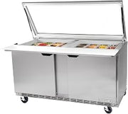 Beverage-Air See-Thru Lid Prep Tables 60 Spe60-24M-Stl