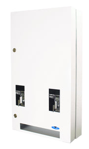 Frost Napkin and Tampon Dispenser by Frost Hats – 5.75"L x 14.88"W x 25.38"H, vinyl, Steel, White, Model 608-1-Free