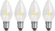 Feit Electric C7 LED Night Light Bulbs - 7W Eq 30 Lumens 5000K E12 Base - 4 Pack