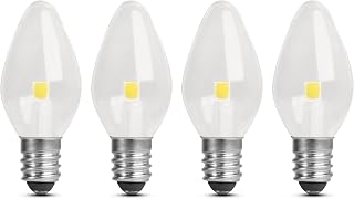 Feit Electric C7 LED Night Light Bulbs - 7W Eq 30 Lumens 5000K E12 Base - 4 Pack