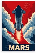 Mars Rocket Launch Space Exploration 12"x18" US Made Poster