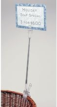 HUBERT Clip On Sign Holder Clear Plastic - 11"H to 26"H