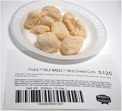 Trivers Half Naked White Cheese Curds, 8 Ounce -- 20 per case.