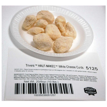 Half Naked White Cheese Curds by Trivers – Pack of 20