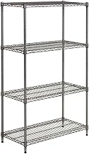 HUBERT Shelving Unit with 4 Shelves Flint Wire - 30" L x 14" W x 48" H