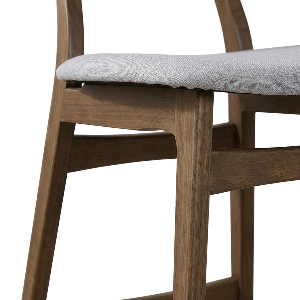 Solid Wood Fabric-Upholstered Counter Chair Set of by Starlight Canyon Home – Solid + Manufactured Wood, Foam, Fabric (Polyester), Grey, Pack of 6
