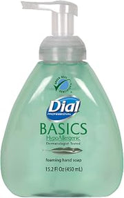 Dial Professional Basics Hypoallergenic Foaming Hand Wash, Honeysuckle, 15.2 Oz