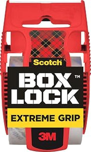 Scotch Box Lock Packing Tape, Clear, Extreme Grip Box Packaging Tape for Shipping and Mailing, 1.88 in x 22.2 yd, 1 Refill Roll