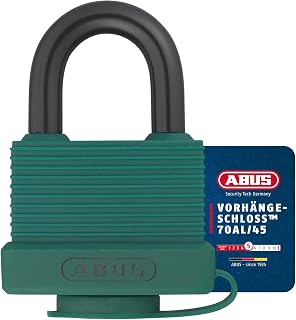 ABUS 70AL/45 verde green pvc coated aluminium Padlock 45 mm for
