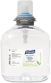 Purell 539102CT TFX Green Certified Instant Hand Sanitizer Foam Refill, 1200mL, Clear (Pack of 2)