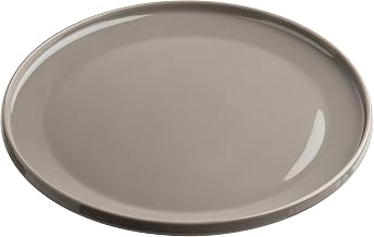 Tablecraft Flynn Collection™ Round Serving Plate, Mocha Glossy, 11"x 11"x 0.75", Melamine, Durable Lightweight Display Plate for Appetizers, Desserts, Small Portions, Modern Presentation