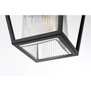 Gaul One Light Outdoor Pendant Black by Lighting Design – Iron, Black, Model OD306H14BK