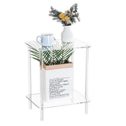 Acrylic 2 Tier Side Table by POCREATION – #911, Model POCREATIONuz32h0vksn