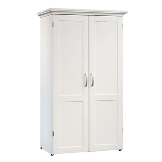 Miscellaneous Storage Craft & Sewing Armoire by Sauder – L: 35.11" x W: 21.81" x H: 61.58", Engineered Wood, Glacier White, Model 430446