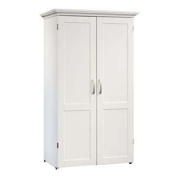 Miscellaneous Storage Craft & Sewing Armoire by Sauder – L: 35.11" x W: 21.81" x H: 61.58", Engineered Wood, Glacier White, Model 430446