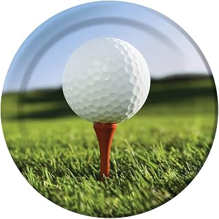 Creative Converting 8 Count Sports Fanatic Golf Sturdy Style Paper Dinner Plates, 8.75", Multicolor