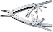 Victorinox Swiss Tool Spirit XC Swiss Army Pocket Knife, Large, Multi Tool, 24 Functions, Locking Blade, Case, Silver