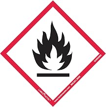 Labelmaster GHIS0060 GHS Label, Flame, Paper, 101 mm x 101 mm (Pack of 100)