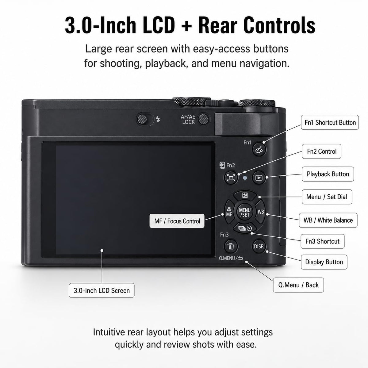 LUMIX ZS300 4K Digital Camera by Panasonic – Compact, Silver, Model DC-ZS300K Kit