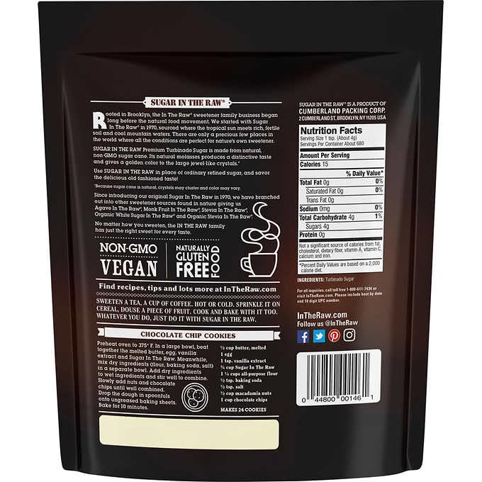 Organic Turbinado Cane Sugar by Sugar in the Raw – 96 Ounce (Pack of 1), golden, Model 1463855