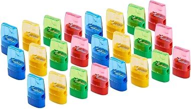 CLI Charles Leonard Pencil Sharpener, Assorted Colors, 24/Pack (CHL80730-24)