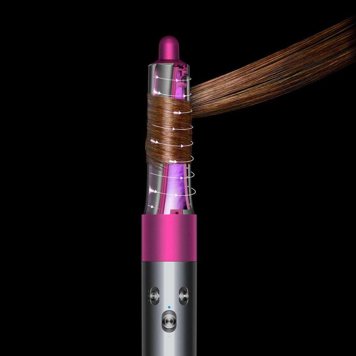 First Generation 1.6in Airwrap™ Barrels for Dyson Airwrap™ Multi-stylers and dryers (Black/Purple) – 1.6in, Plastic, Black/Purple, Model 969471-01