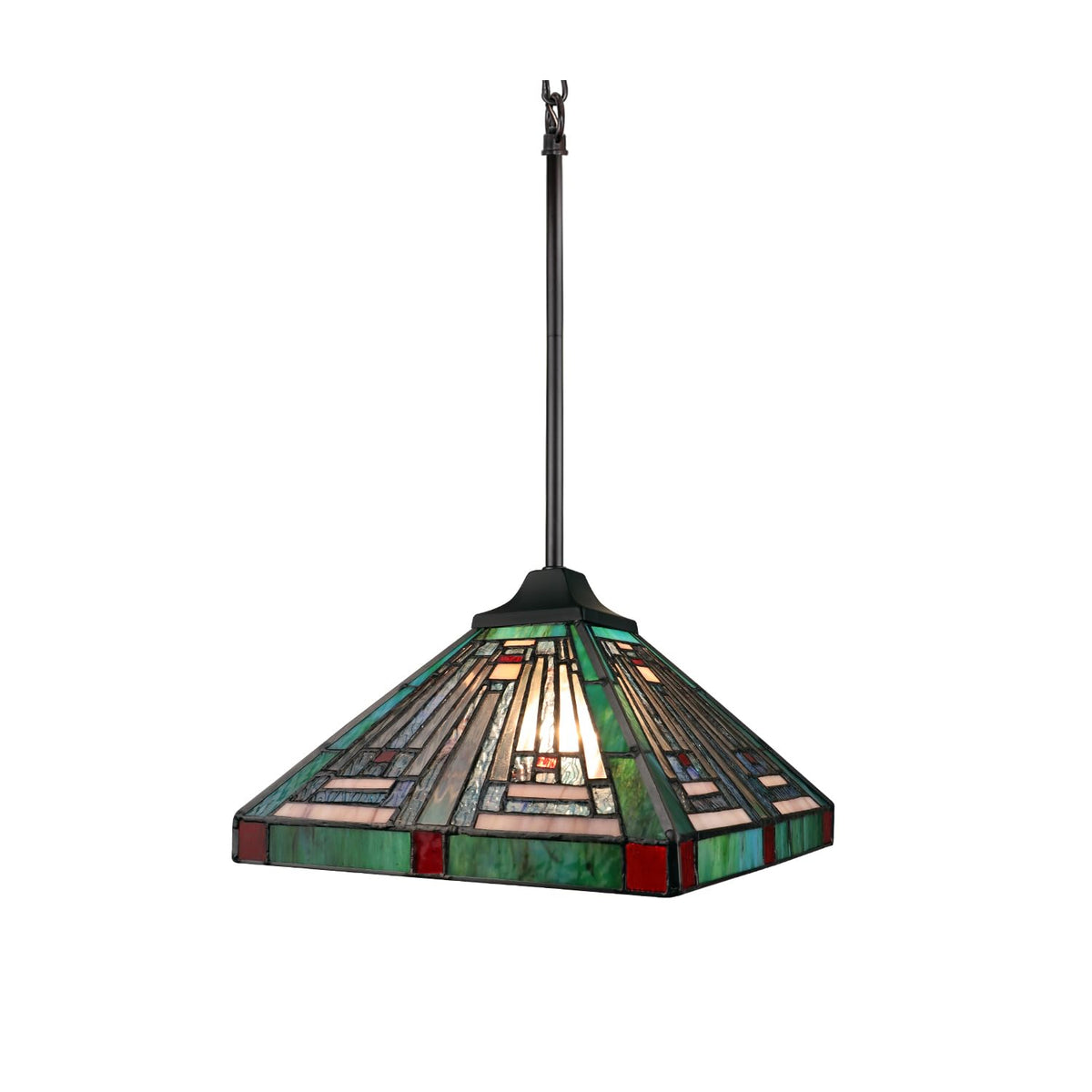 CH3T359BM12-DP1 Mini Pendant by Chloe Lighting – exact color of each glass piece may vary due to each piece being hand crafted