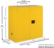 Justrite Red / 40 Gallon / Manual-Close Tool Cabinets