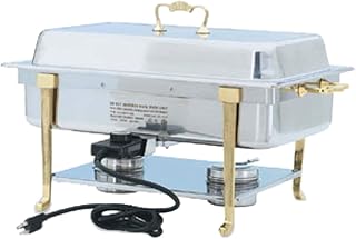 Vollrath Classic S/S Brass Trim Long Side Receptacle Electric Chafer