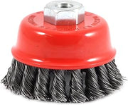 Forney 72782 2-3/4-Inch by M10 x 1.25 Knotted Cup Brush .020 Carbon Steel