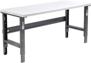 Global Industrial Adjustable Height Workbench C-Channel Leg, 72" W x 30" D
