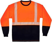 Ergodyne B3178208 GloWear 8281BK Hi-Vis Performance Long Sleeve T-Shirt - Class 2 - Long-7XL - Orange