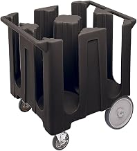 Cambro DC1225110 Black Poker Chip Dish Caddies Cart with 4 Columns