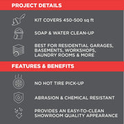 Rust-Oleum 2.5 Car (Pack of 1) / Dark Gray / Epoxy Coating Kit Coatings