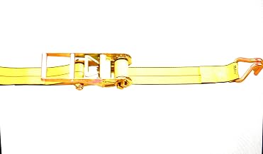 Kinedyne 2in x 30ft Ratchet Strap with Wire Hook, Yellow